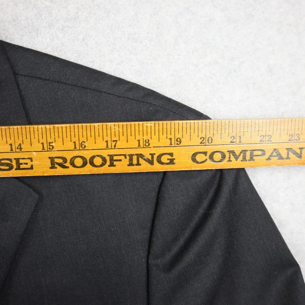 Pronto Uomo Blazer Mens 48 Short Platinum Modern Fit Charcoal Wool Solid Jacket